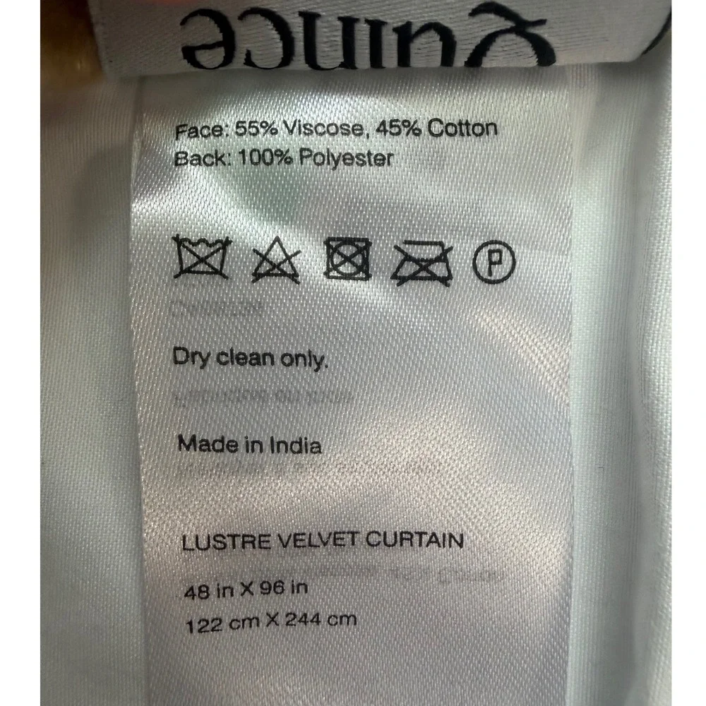 Quince Lustre Velvet Curtain Panel 48x96 Champagne Room‎ Darening Drape Luxury